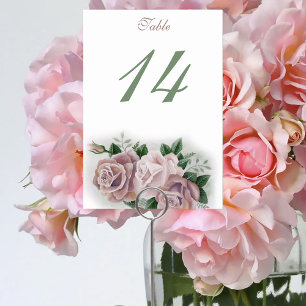 Numeração De Mesa Regency Bridgerton Pink Roses Cameos