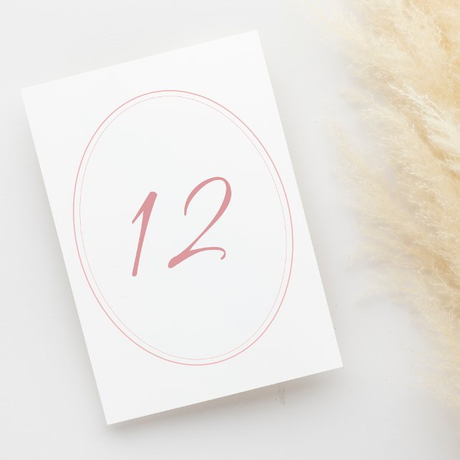 Numeração De Mesa Regency Pink Classic Cameo Wedding (Criador carregado)