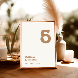 Numeração De Mesa Retro Beach | Número do quadro marfim