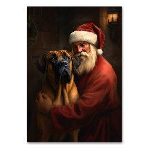 Numeração De Mesa Ridgeback Santa Claus Natal Festivo