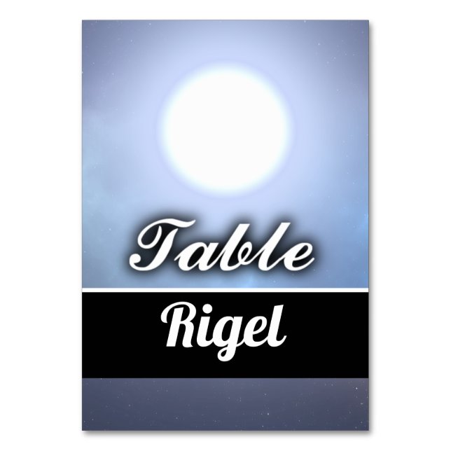Numeração De Mesa Rigel (Frente)