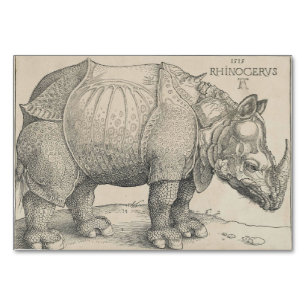 Numeração De Mesa Rinocerontes, Woodcut por Albrecht Durer