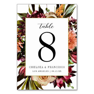 Numeração De Mesa Riqueza do Casamento Floral Colorido Primavera