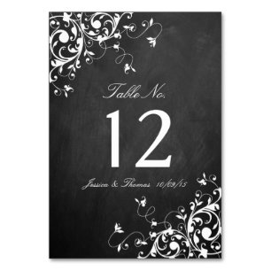 Numeração De Mesa Rochas Brancas Na Mesa De Casamento De Chalkboard