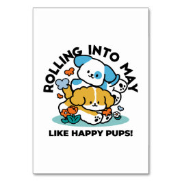 Numeração De Mesa Rolando Para Maio Como Pups Felizes - Cachorro Pri