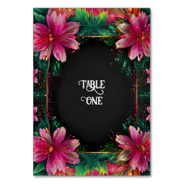 Numeração De Mesa Romance Brilhante: Um Tema De Casamento Floral De