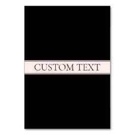 Numeração De Mesa Rosa claro Blush Stripe e Texto Editável Elegante