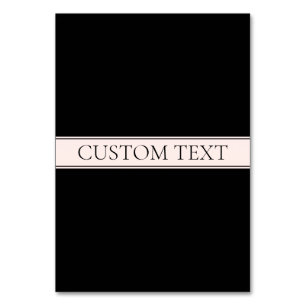 Numeração De Mesa Rosa claro Blush Stripe e Texto Editável Elegante