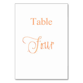 Numeração De Mesa Rosa de caligrafia elegante mesa 4 4