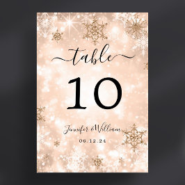 Numeração De Mesa Rosa de Casamento de Feriado de inverno no Natal D