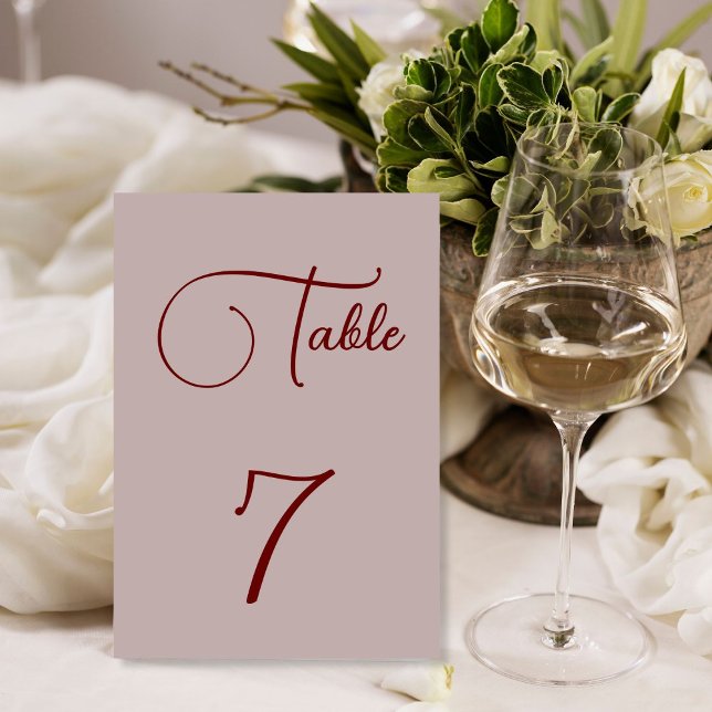 Numeração De Mesa Rosa de empoeiramento mínimo (Criador carregado)