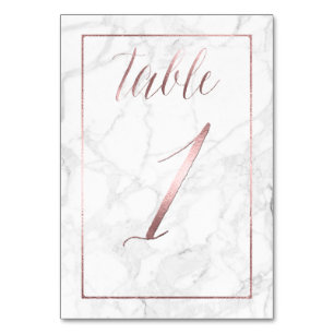 Numeração De Mesa Rosa de Faux PixDezines Dourado/Mesa n.o 1+/Marble
