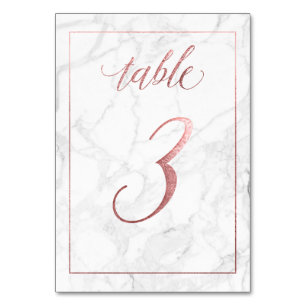 Numeração De Mesa Rosa de Faux PixDezines Dourado/Mesa n.o 1+/Marble