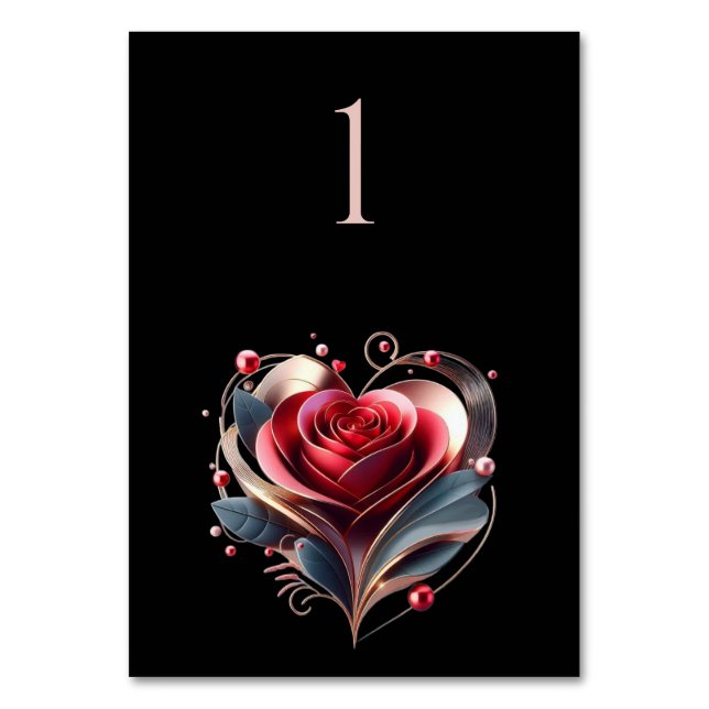 Numeração De Mesa Rosa de Forma Numérica Da Tabela De Casamento (Frente)
