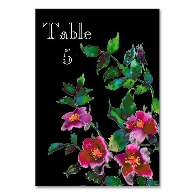 Numeração De Mesa Rosa de Vintage (Frente)