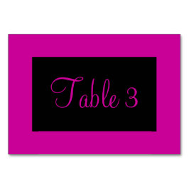 Numeração De Mesa Rosa e Preto Numerados