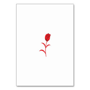 Numeração De Mesa Rosa Madder, Lava Vermelho, Design floral