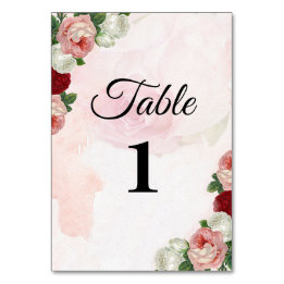 Numeração De Mesa Rosa personalizado Número da Tabela de Casamento D