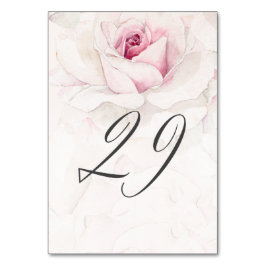 Numeração De Mesa Rosa Rosa-Rosa-Rosa-Rosa Watercolor Floral N.o 28 