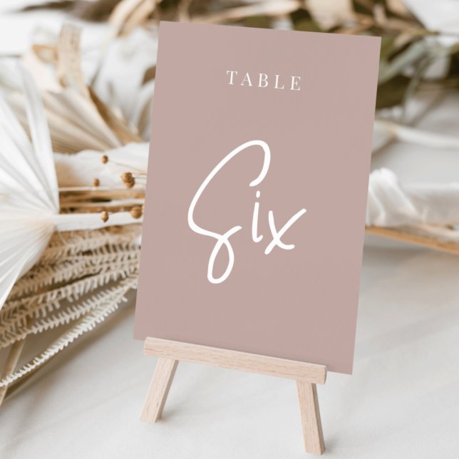 Numeração De Mesa Rosa Taupe Mesa com script SEX (Criador carregado)