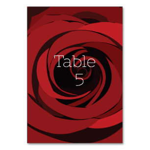 Numeração De Mesa Rosa vermelha