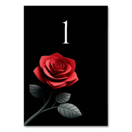 Numeração De Mesa Rosa vermelha do Número da Tabela de Casamento-