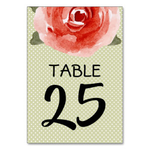 Numeração De Mesa Rosa vermelha em Derby do Limão