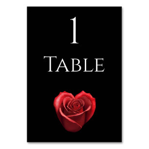 Numeração De Mesa Rosa vermelha Formatada Pela Tabela De Casamento