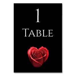 Numeração De Mesa Rosa vermelha Formatada Pela Tabela De Casamento