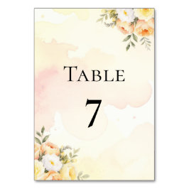 Numeração De Mesa Rosas De Boho Floral De Watercolor