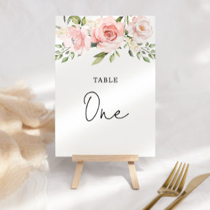 Numeração De Mesa Rosas de borrão