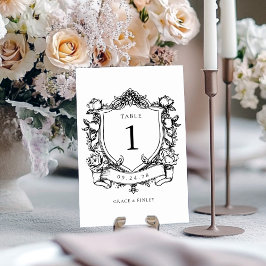 Numeração De Mesa Rosas Franceses Elegantes Casamento Vintage Crest