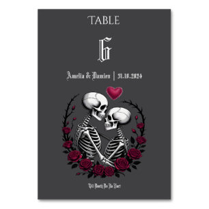 Numeração De Mesa Rosas Góticos até Casamento de Casais do Esqueleto