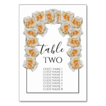Rosas Laranja Nomes de Convidado