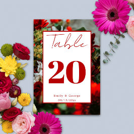 Numeração De Mesa Rosas vermelhas elegantes florescem flores florais