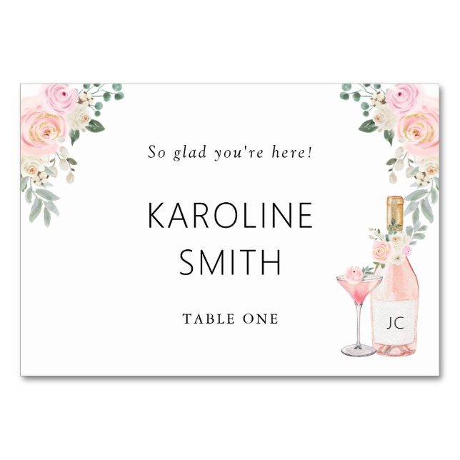 Numeração De Mesa Rosé All Day Chá de panela (Frente)