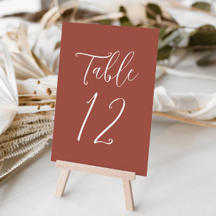 Numeração De Mesa Roteiro Simples Casamento Ferrugem