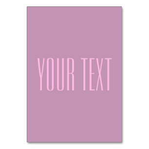 Numeração De Mesa Roxo Pastel e Rosa Claro Texto Editável Moderno