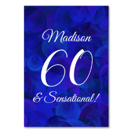Numeração De Mesa Royal Blue 60 & Festa de Aniversário Sensacional