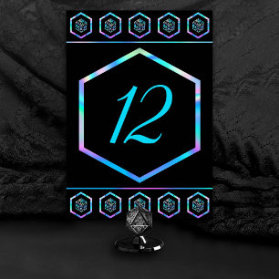 Numeração De Mesa RPG Dice Holo Fantasy Retro Tabletop PnP Gamer