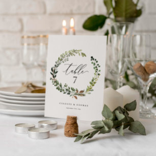 Numeração De Mesa Rua Botânica elegante número da mesa de casamento