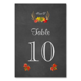 Numeração De Mesa Rustic Antlers Queda Número Da Mesa De Casamento B
