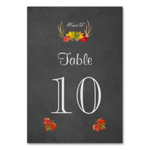 Numeração De Mesa Rustic Antlers Queda Número Da Mesa De Casamento B