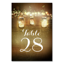 Numeração De Mesa Rustic Barn Lights Mason Jars Wedding