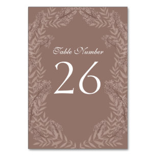 Numeração De Mesa Rustic Brown Wedding Vintage Botânico