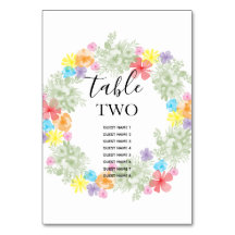 Rustic Floral Wreath Wedes Guest Names