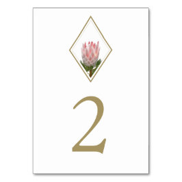 Numeração De Mesa Rustic King Protea Wedding