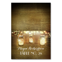 Numeração De Mesa Rustic Mason Jars String Luzes De Casamento Escort