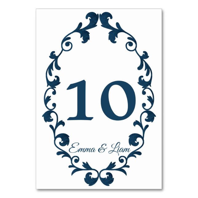 Numeração De Mesa Rustic Mexican Wedding Table Number Card (Frente)