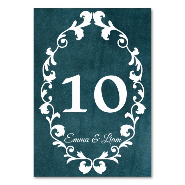 Numeração De Mesa Rustic Mexican Wedding Table Number Card (Frente)
